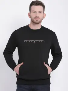 t-base Men Black Printed Sweatshirt