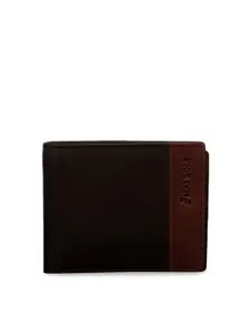MAI SOLI Men Brown Solid Leather Slim Bi-Fold Two Fold Wallet