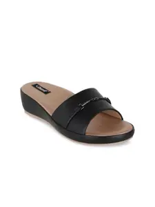 Sherrif Shoes Women Black Solid Heels
