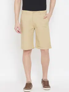 Crimsoune Club Men Khaki Solid Slim Fit Regular Shorts
