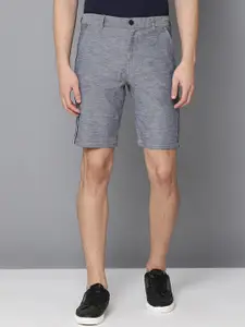 LINDBERGH Men Grey Solid Slim Fit Regular Shorts with Side Stripes