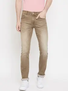 Crimsoune Club Men Khaki Slim Fit Mid-Rise Clean Look Jeans