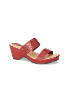 Bata Women Red Solid Heels
