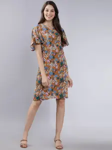 Tokyo Talkies Women Multicoloured Floral Print Sheath Dress