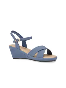 Bata Women Blue Solid Sandals