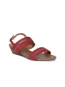 Bata Women Red Solid Heels