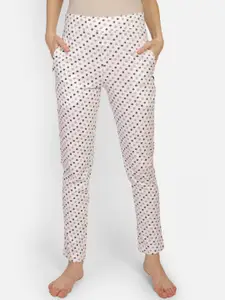 Proteens Women Off White Printed Lounge Pant
