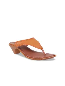 Bata Women Tan Brown Solid Block Heels