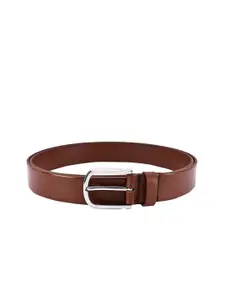 BuckleUp Men Tan Brown Solid Leather Belt