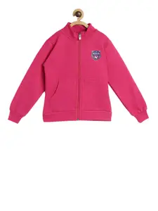 SWEET ANGEL Girls Pink Solid Sweatshirt