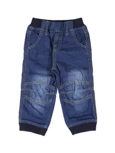 Pantaloons Baby Boys Blue Regular Fit Mid-Rise Low Distress Jeans