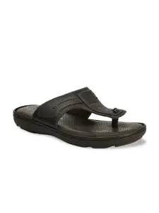 Hush Puppies Black Leather Comfort Sandals