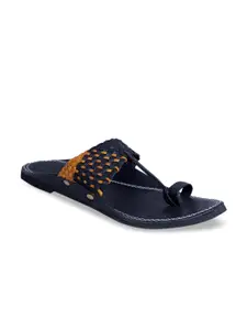 PANAHI Men Black Comfort Sandals