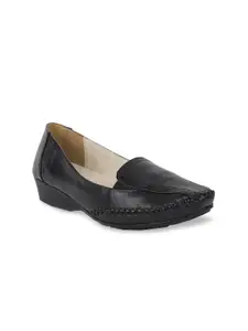 Bata Women Black Loafers