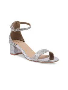 Rocia Women Silver-Toned Solid Heels