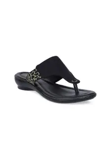 Bata Women Black Printed Sandals