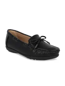 Bata Women Black Loafers