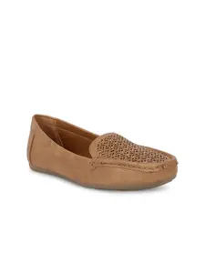 Bata Women Brown Solid Loafers