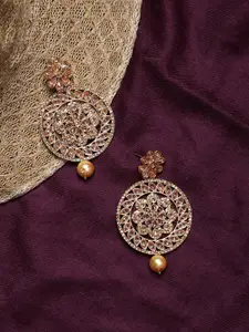 Mali Fionna Gold-Plated Circular Drop Earrings