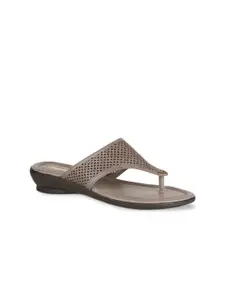 Bata Women Grey Solid Sandals