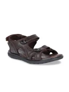 Hush Puppies Men Brown Leather Comfort Sandals