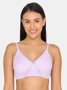Rosaline by Zivame Lavender Solid Non-Wired Non Padded T-shirt Bra RO000LCB05E