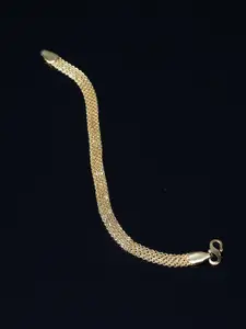 PANASH Men Gold-Toned Metal Gold-Plated Handcrafted Link Bracelet