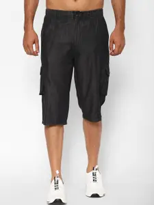 SAPPER Men Black Solid Regular Fit Regular Shorts