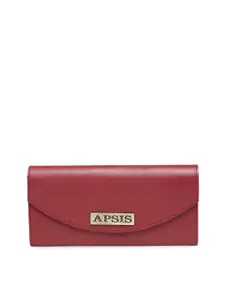 Apsis Women Red Solid Two Fold Wallet
