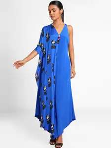 Masaba Women Blue Printed Maxi Dress