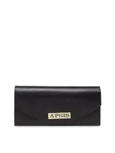 Apsis Women Black Solid Two Fold Wallet