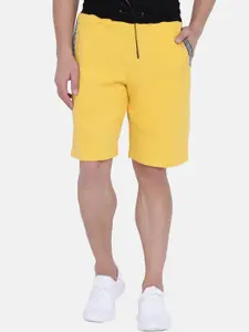 Aesthetic Bodies Men Yellow Solid Regular Fit Sports Shorts