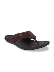 Scholl Men Brown Leather Comfort Sandals