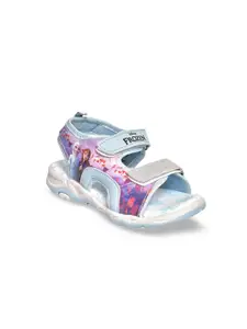 toothless Girls Blue & Grey toothless Printed Frozen Sports Sandals