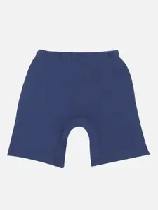 PROTEENS Girls Navy Blue Solid Slim Fit Sports Shorts