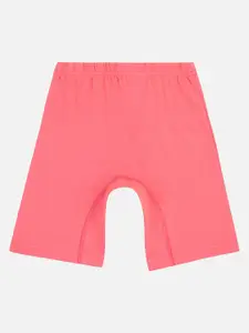 PROTEENS Girls Pink Solid Slim Fit Sports Shorts