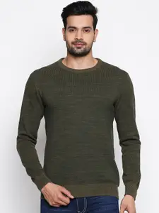 BYFORD by Pantaloons Men Green Solid Pullover Sweater