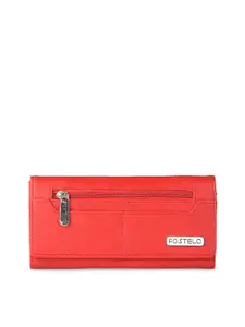 Fostelo Women Red Solid Versatile Two Fold Wallet