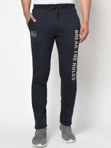 Octave Men Charcoal Grey Solid Track Pants