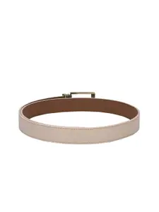 Calvadoss Men Pink & Brown Solid Sustainable Belt