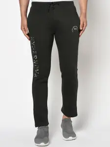 Octave Men Olive Green Solid Track Pants