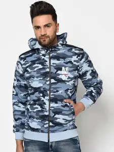 Octave Men Blue Printed Sweatshirt