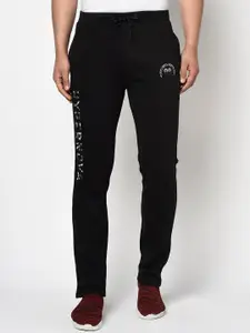 Octave Men Black Printed Slim-Fit Track Pants