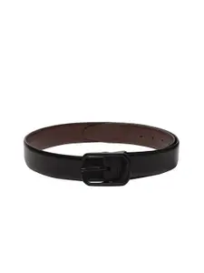 Teakwood Leathers Men Black & Brown Solid Reversible Leather Belt