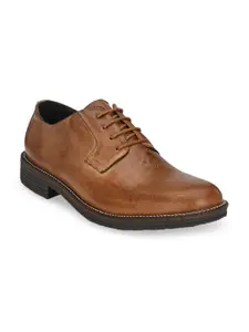 CARLO ROMANO Men Tan Brown Formal Derbys