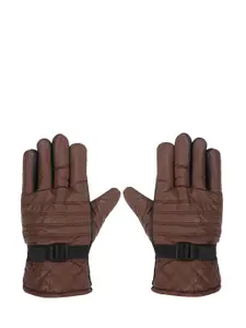FabSeasons FabSeasons Men Brown & Black Solid Water Resistant Winter Ski & Snowboard Gloves