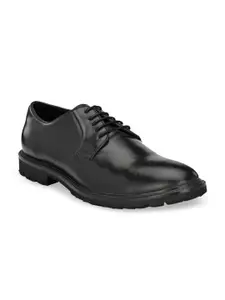 CARLO ROMANO Men Black Leather Derbys