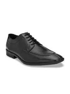 CARLO ROMANO Men Black Leather Formal Derbys