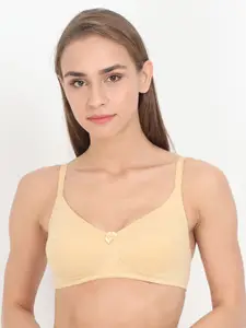 Softline Butterfly Beige Solid Non-Padded Non-Wired Everyday Bra-1034