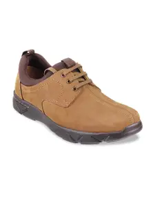 Metro Men Tan Brown Leather Derbys